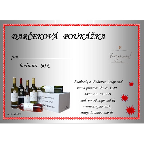 Darčeková poukážka 60€