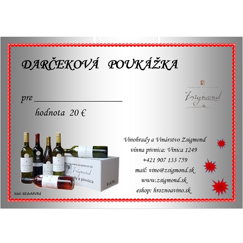 Darčeková poukážka 20€