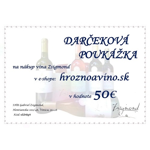 Poukaz na kúpu vína 50