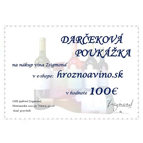 Poukaz na kúpu vína 100